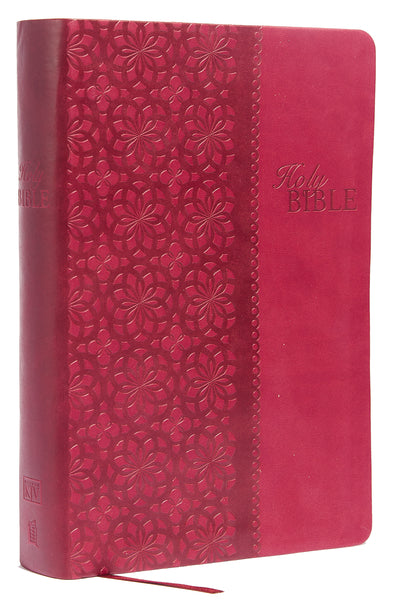 KJV Study Bible, Large Print, Red Letter Edition: Second Edition – Leathersoft™, Cranberry by HarperCollins
