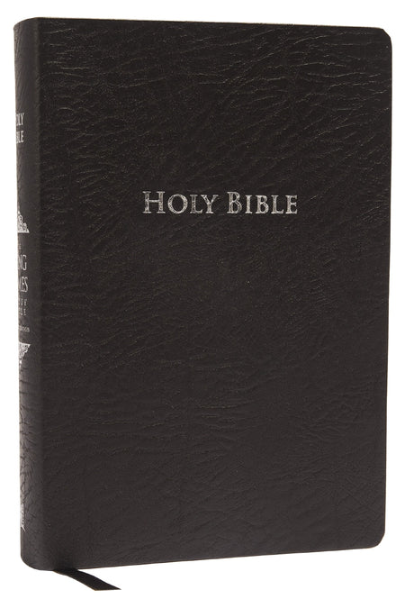 KJV Study Bible, Large Print, Red Letter Edition: Second Edition – Bonded Leather Large Print, Black, Thumb Indexed