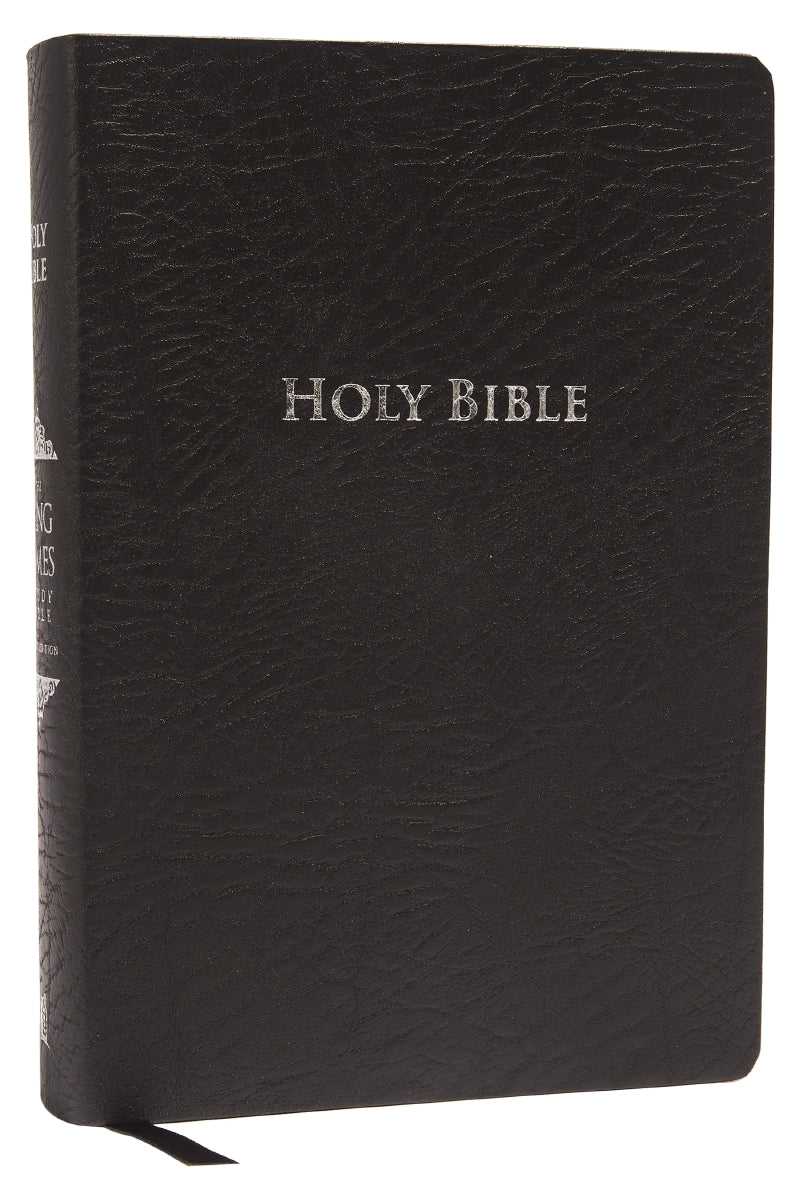 KJV Study Bible, Large Print, Red Letter Edition: Second Edition – Bonded Leather Large Print, Black, Thumb Indexed
