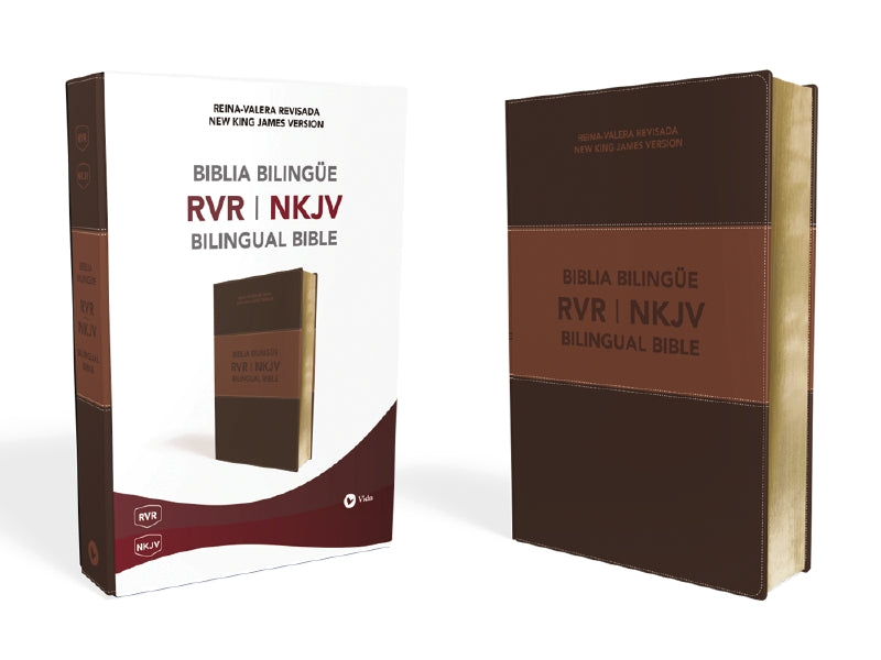 Biblia bilingüe Reina Valera Revisada / New King James – Leathersoft™, Brown by HarperCollins