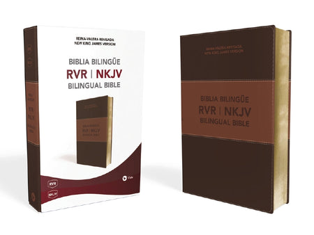 Biblia bilingüe Reina Valera Revisada / New King James – Leathersoft™, Brown by HarperCollins