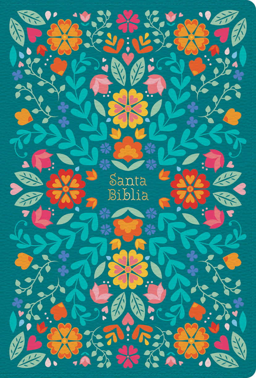 RVR 1960 Biblia letra grande tamaño manual, floreada símil piel con índice (Edición 2023): Con referencias. Nueva tipografía