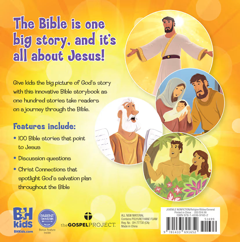 It's All About Jesus Bible Storybook, Padded Hardcover: 100 Bible Stories