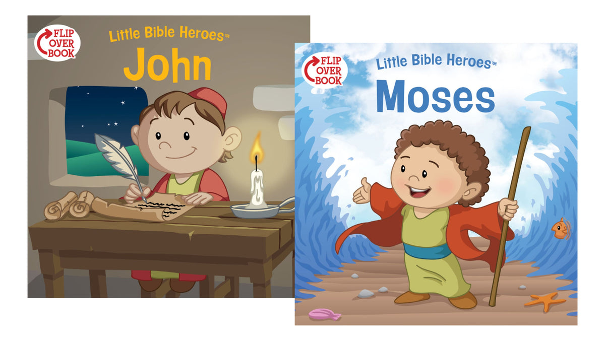 Moses/John Flip-Over Book (Little Bible Heroes) by Broadman and Holman