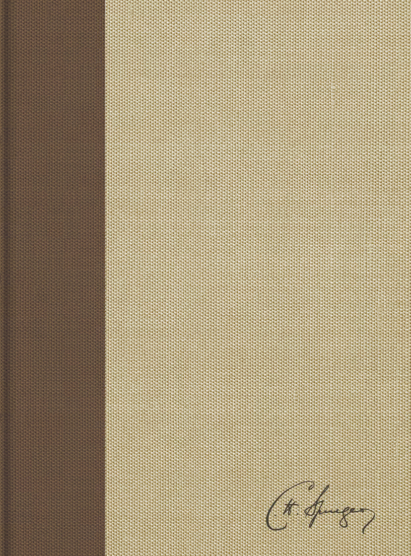 RVR 1960 Biblia de estudio Spurgeon, marrón claro, tela