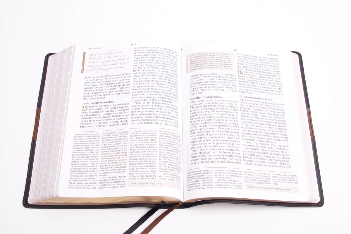 RVR 1960 Biblia de estudio Spurgeon, marrón claro, tela by Broadman and Holman, product view 8