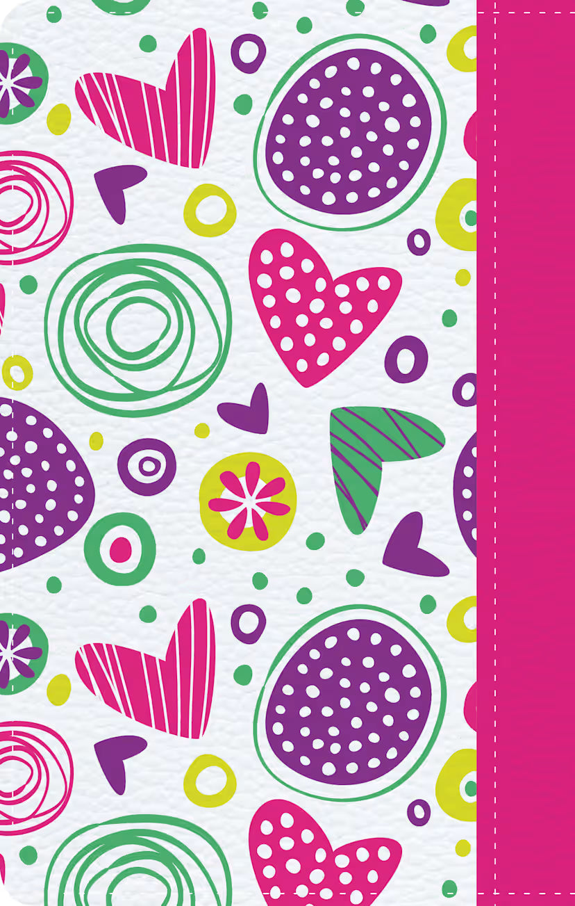 NVI Biblia Luz en mi camino corazones, multicolor símil piel