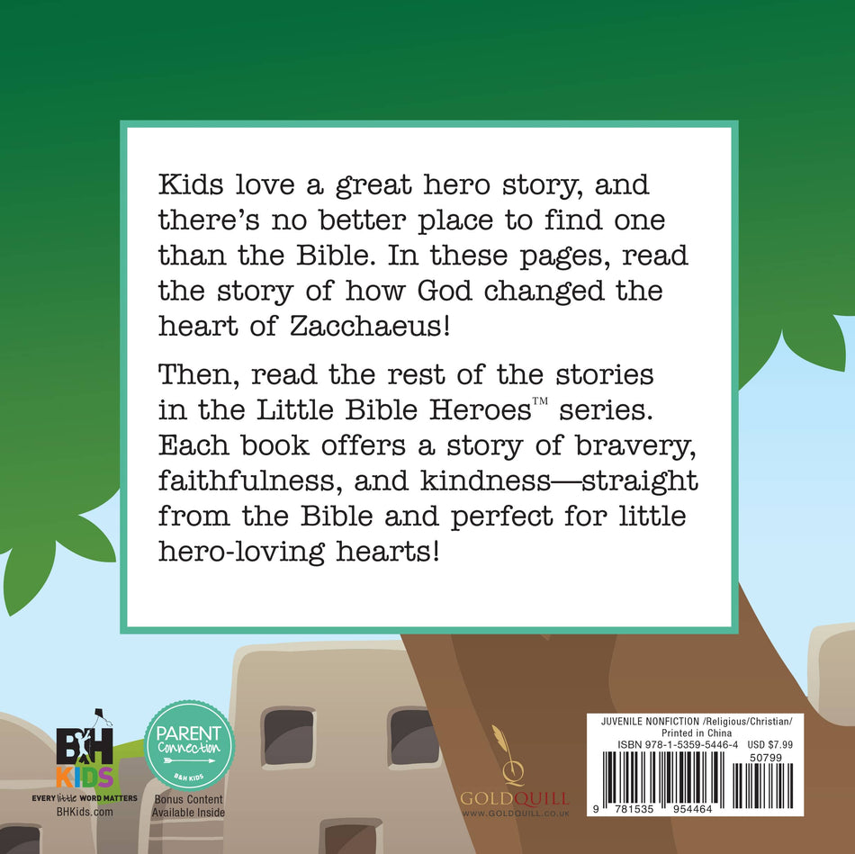 Zacchaeus, Little Bible Heroes Board Book by Broadman and Holman, product view 2