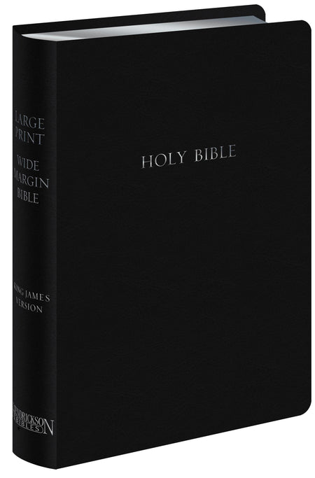 KJV Large Print Wide Margin Bible – Bonded Leather, Black, Red Letter by Tyndale