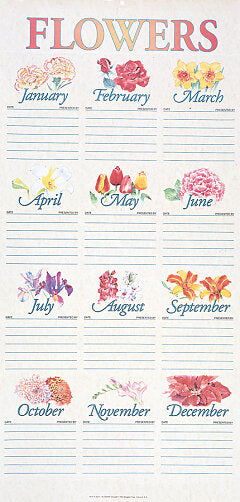 Traditional Flower Chart by Anchor Christian Distributors