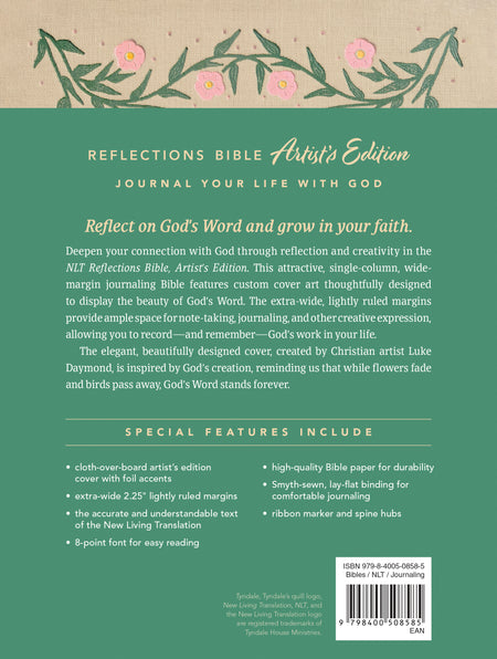 NLT Reflections Bible, Artist’s Edition by Tyndale, product view 4