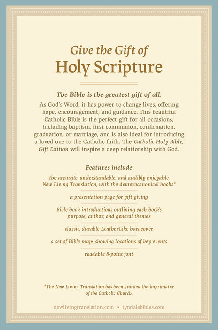 NLT Catholic Holy Bible, Gift Edition by Tyndale, product view 3