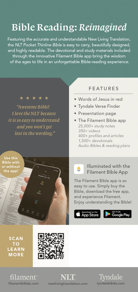 NLT Pocket Thinline Bible, Filament Enabled by Tyndale, product view 3