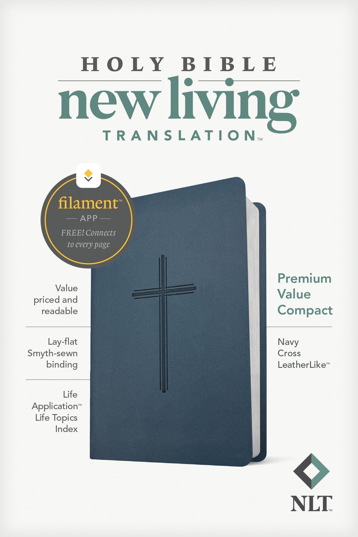NLT Premium Value Compact Bible, Filament Enabled by Tyndale