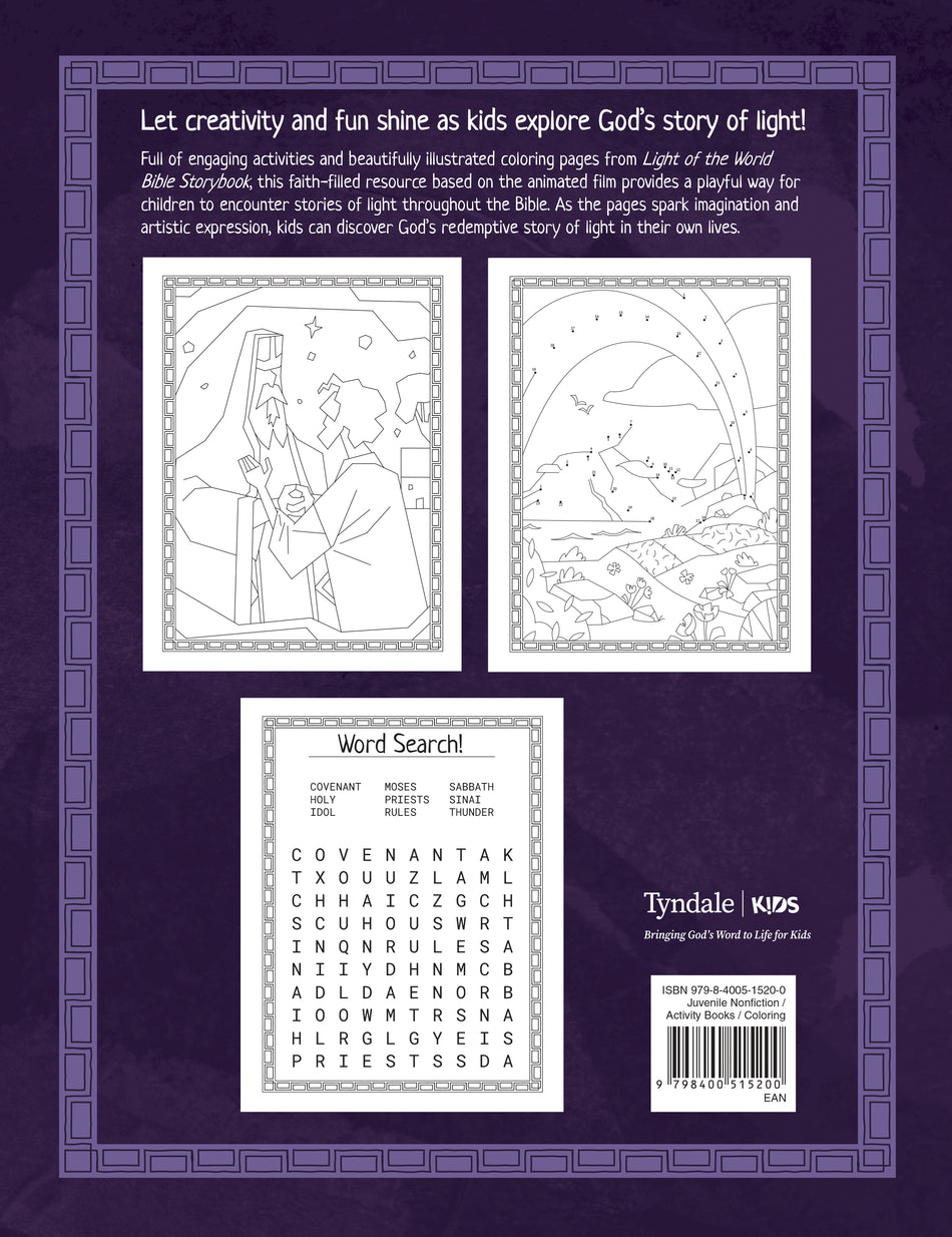 Light of the World: Bible Story Coloring and Activity Book by Tyndale, product view 2