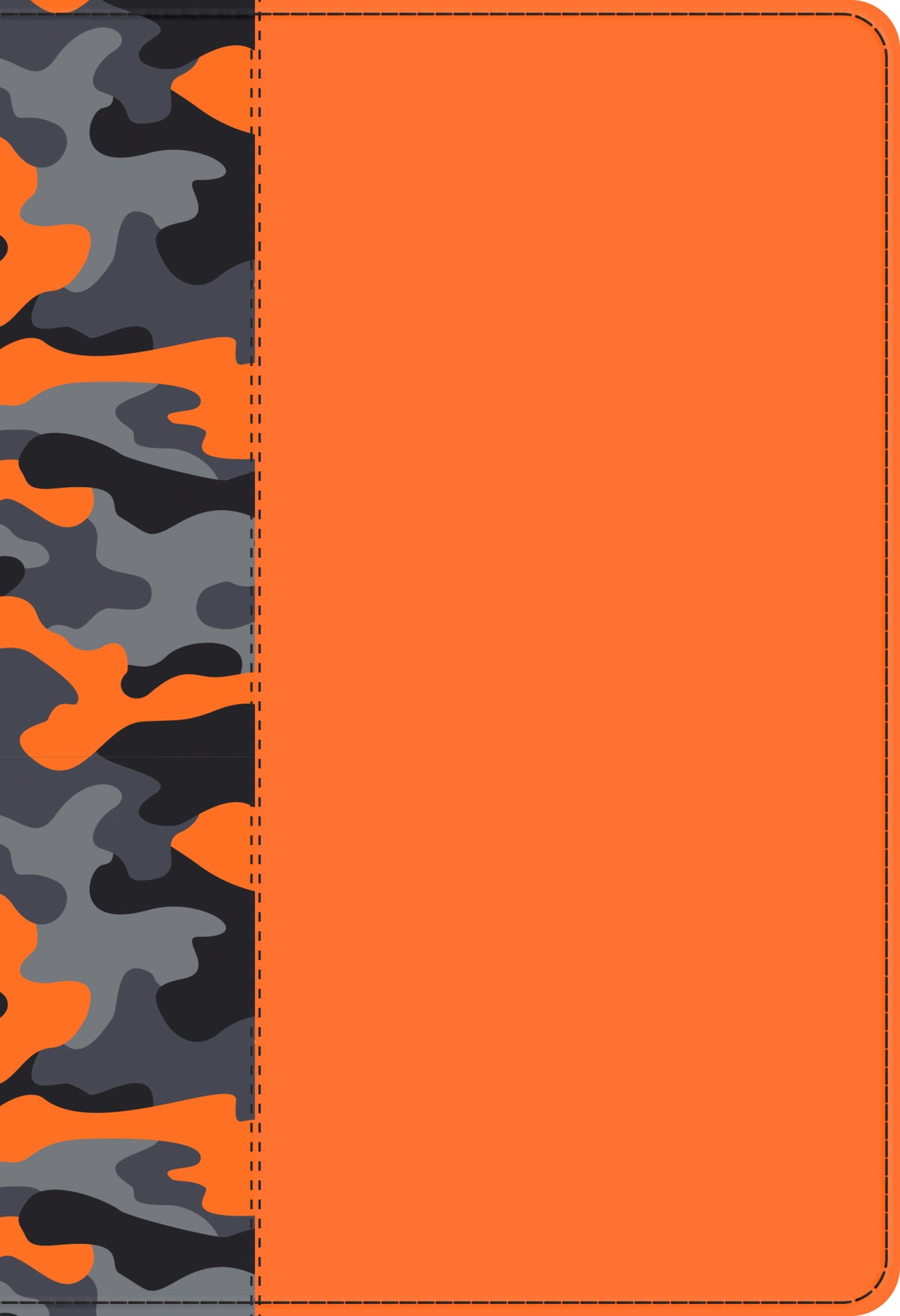 NLT GO Bible for Kids – LeatherLike, Orange Camo by Tyndale, product view 2