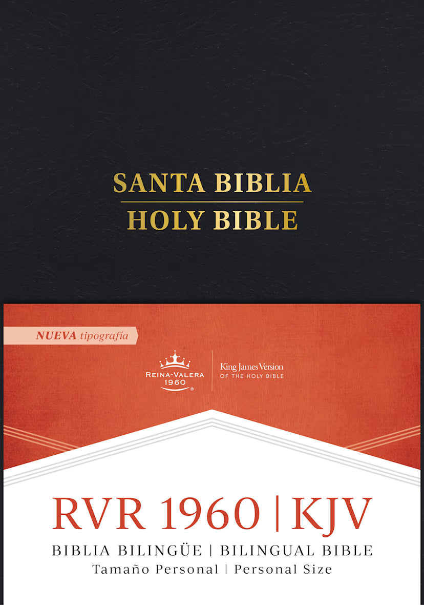 RVR 1960/KJV Biblia bilingüe tamaño personal, negro tapa dura (Edición 2024)
