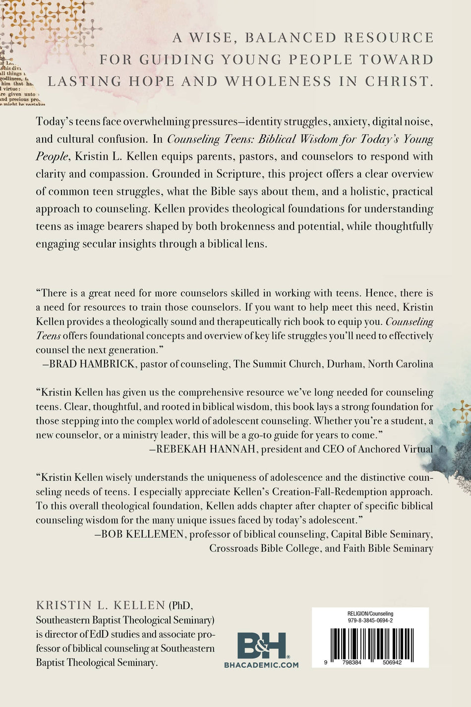 Counseling Teens: Biblical Wisdom for Today’s Young People by Broadman and Holman, product view 2