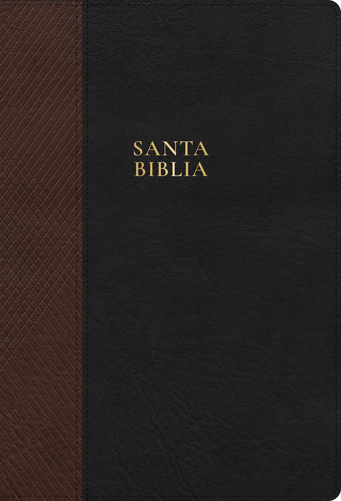 RVR 1960 Biblia letra supergigante, negro con café símil piel by Broadman and Holman