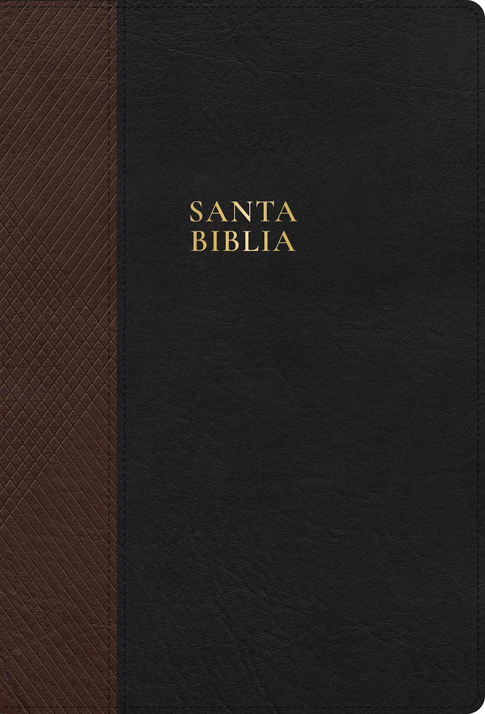 RVR 1960 Biblia letra supergigante, negro con café símil piel by Broadman and Holman