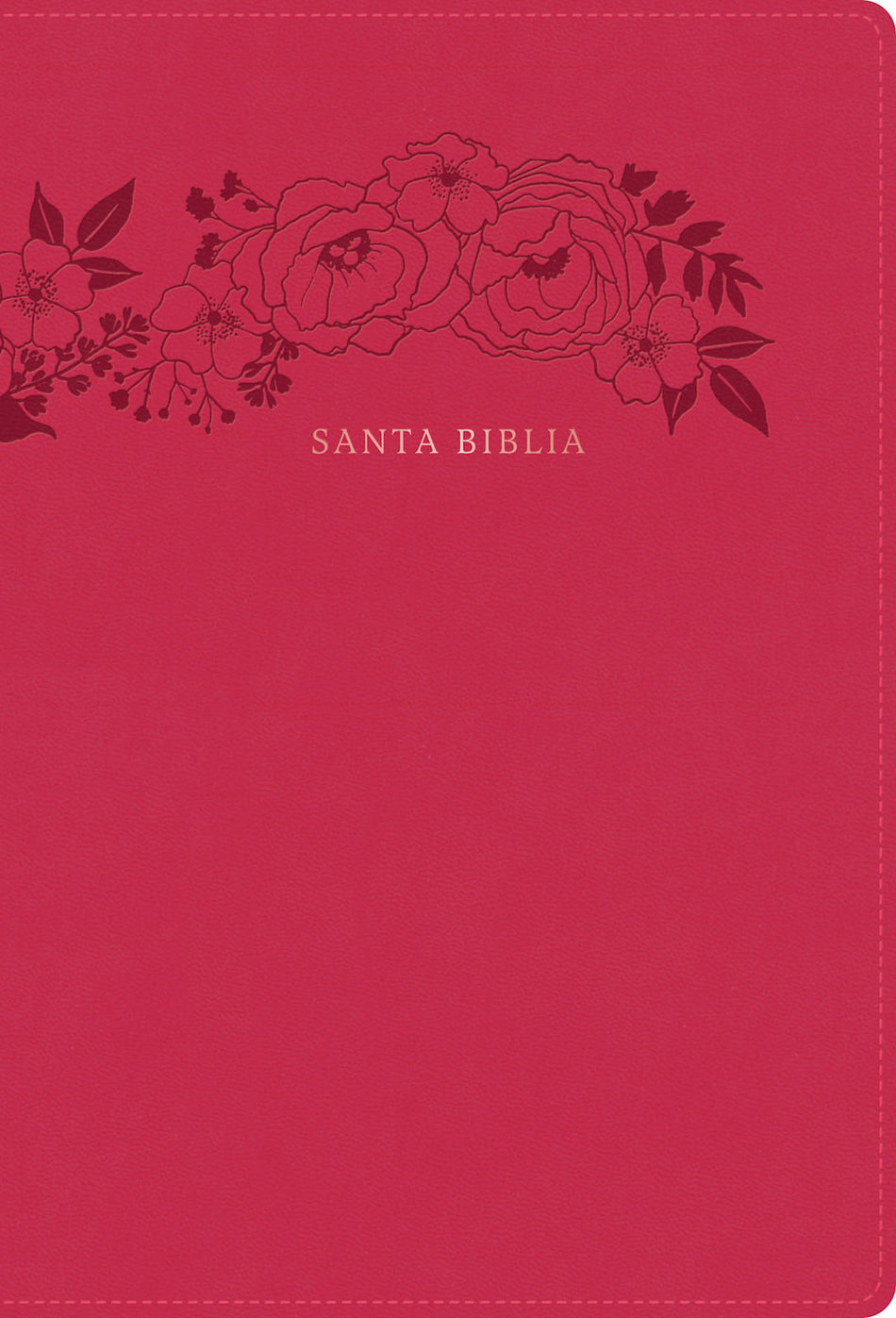 RVR 1960 Biblia letra supergigante, floral símil piel, con índice by Broadman and Holman