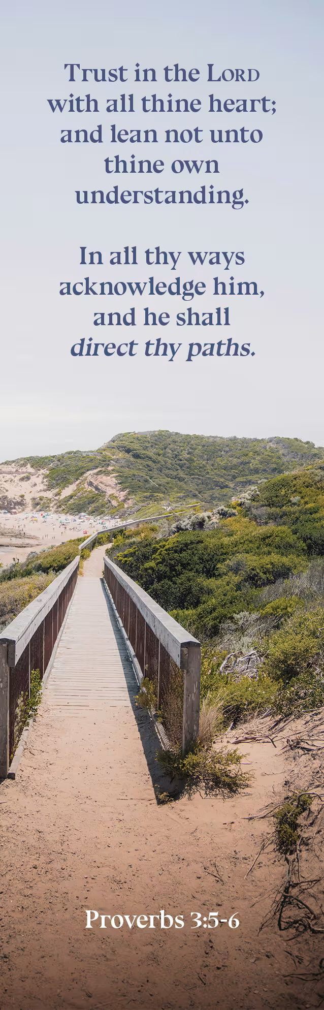 Inspirational Bookmark: Trust In The Lord (Package of 25): Proverbs 3:5-6 (KJV)
