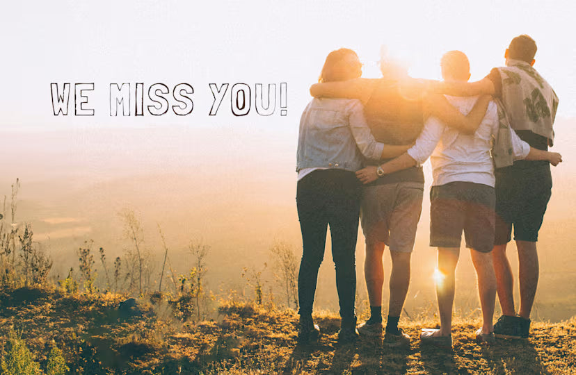 Miss You Postcard: We Miss You (Package of 25): John 3:16 (KJV)