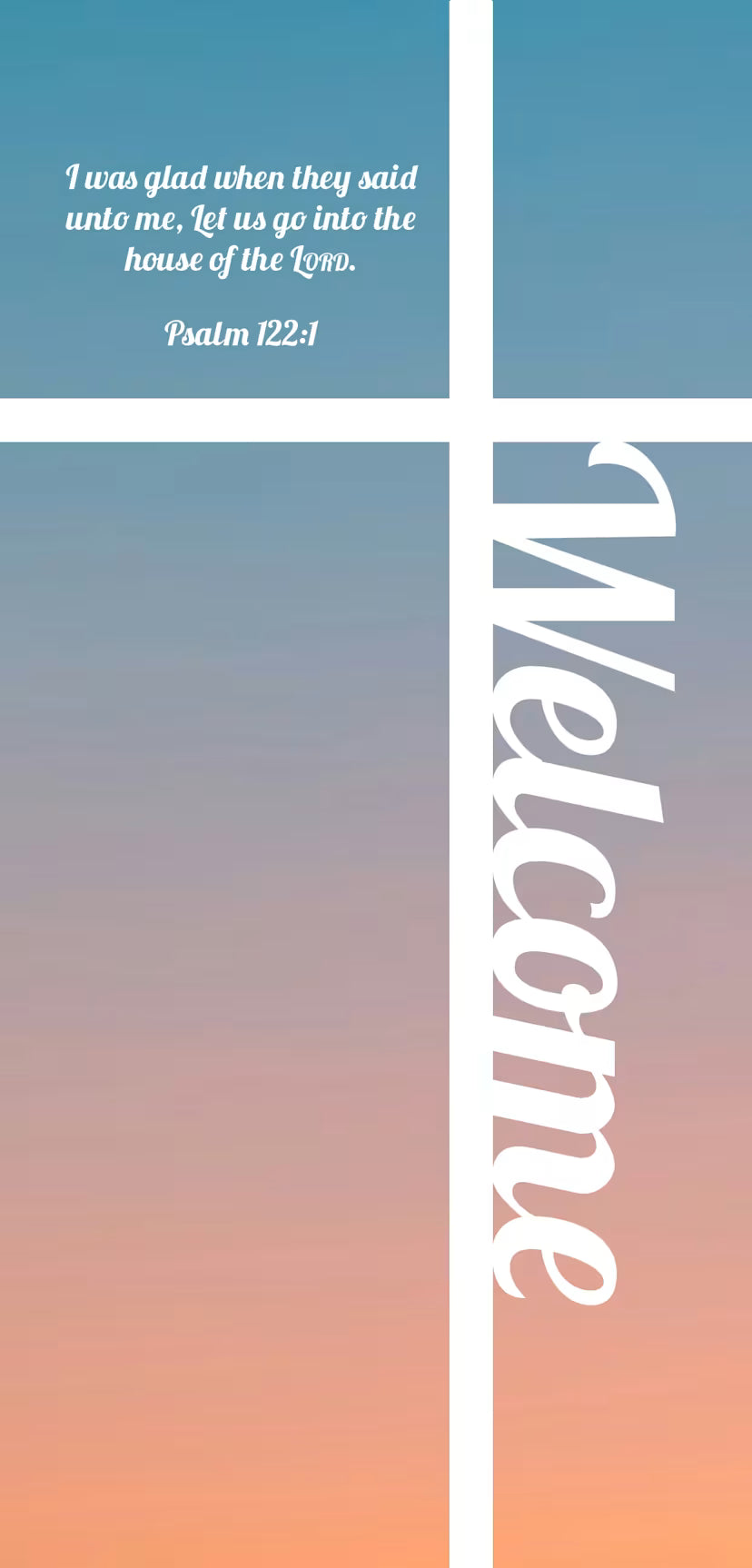 Guest Welcome Card: I Was Glad (Package of 50): Psalm 122:1 (KJV)