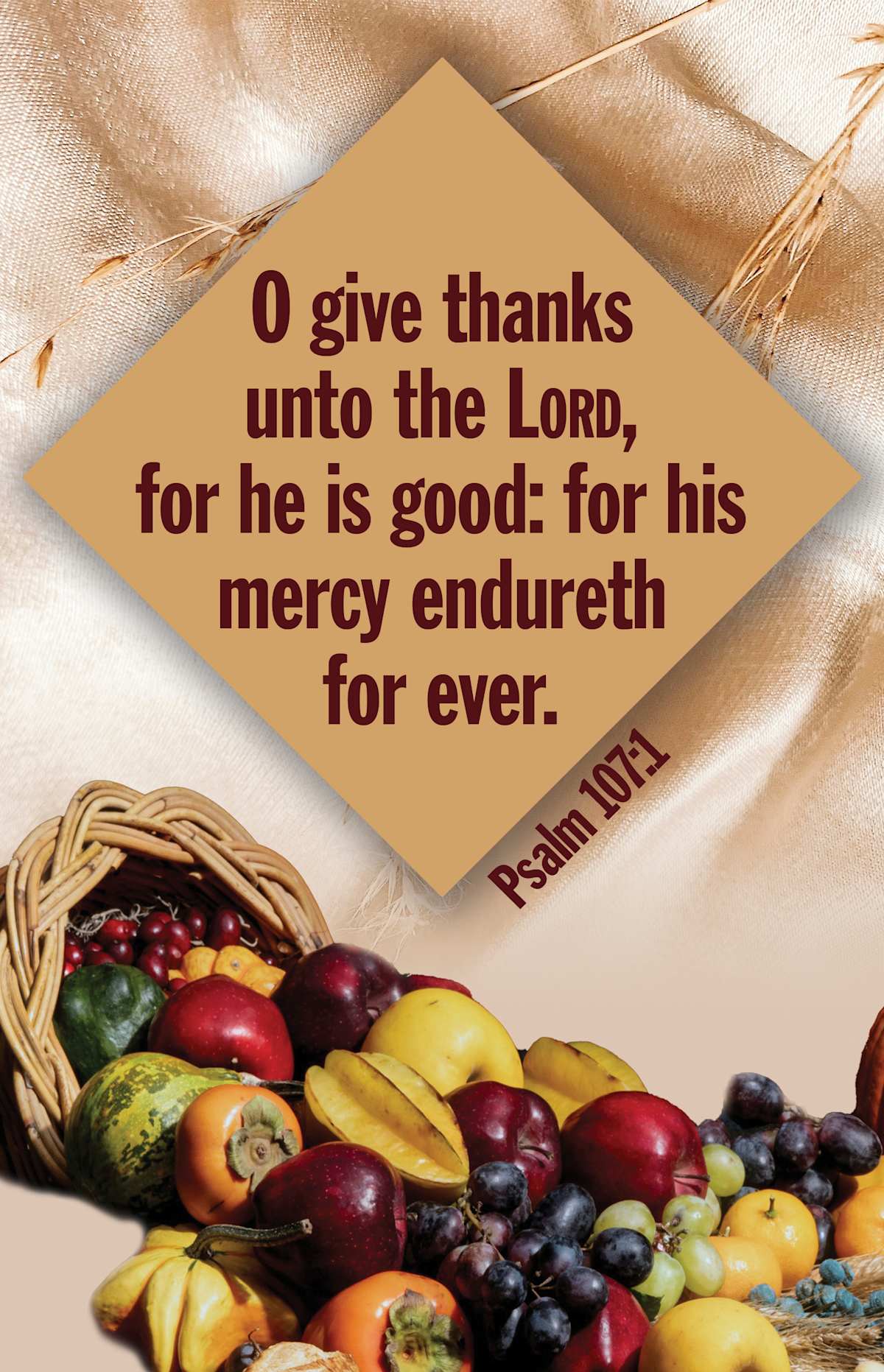 Thanksgiving Bulletin: Unto the Lord (Package of 100): Psalm 107:1 (KJV) by Broadman and Holman