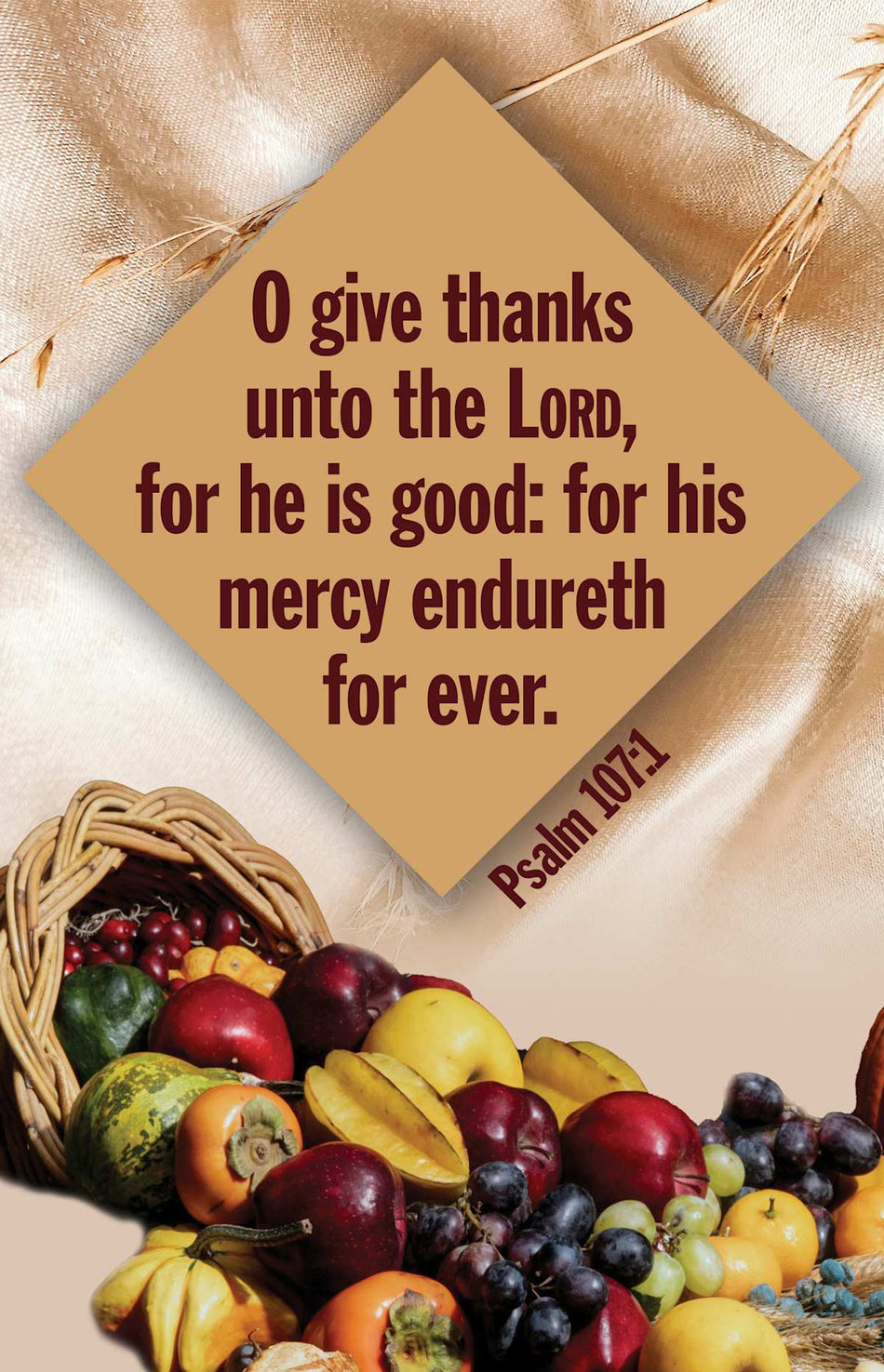 Thanksgiving Bulletin: Unto the Lord (Package of 100): Psalm 107:1 (KJV) by Broadman and Holman