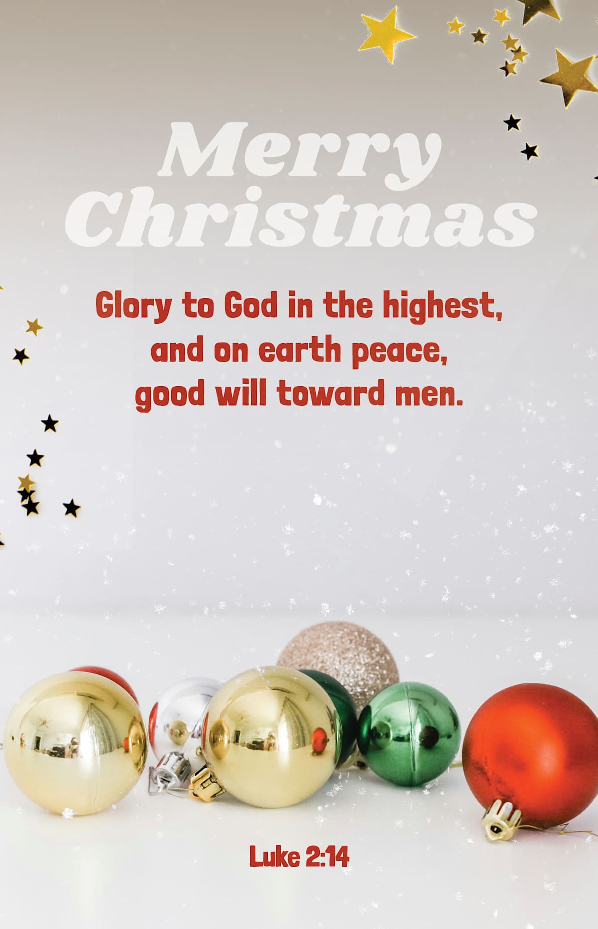 Christmas Bulletin: Merry Christmas (Package of 100): Luke 2:14 (KJV) by Broadman and Holman