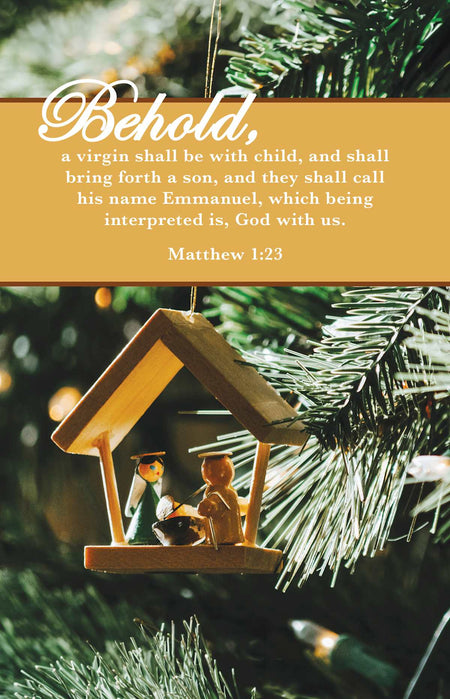 Christmas Bulletin: Behold (Package of 100): Matthew 1:23 (KJV) by Broadman and Holman