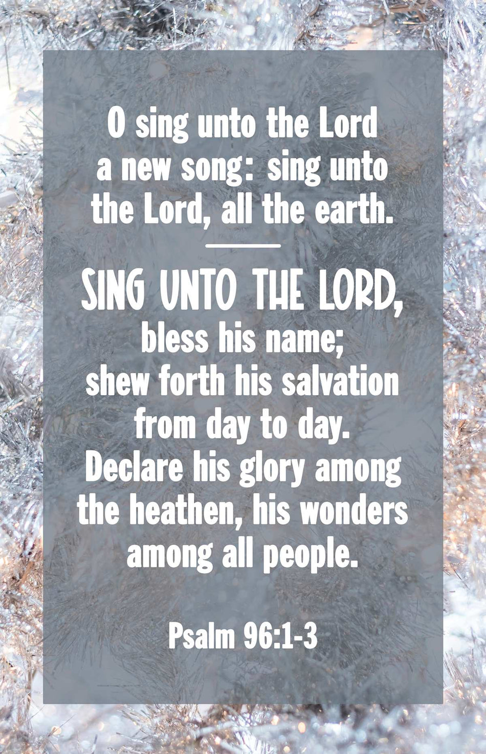 New Year Bulletin: O Sing Unto the Lord (Package of 100): Psalm 96:1-3 (KJV) by Broadman and Holman