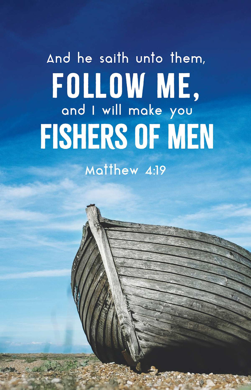 General Worship Bulletin: Follow Me (Package of 100): Matthew 4:19 (KJV) by Broadman and Holman