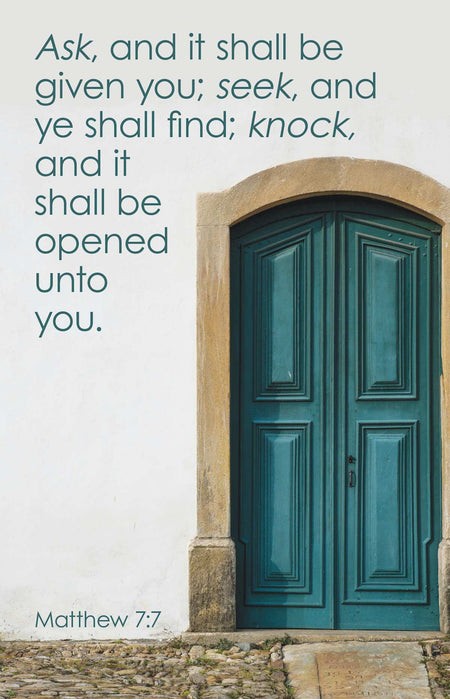 General Worship Bulletin: Ask (Package of 100): Matthew 7:7 (KJV) by Broadman and Holman