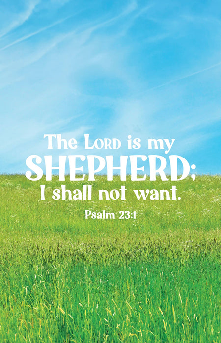 Funeral Bulletin: My Shepherd (Package of 100): Psalm 23:1 (KJV) by Broadman and Holman