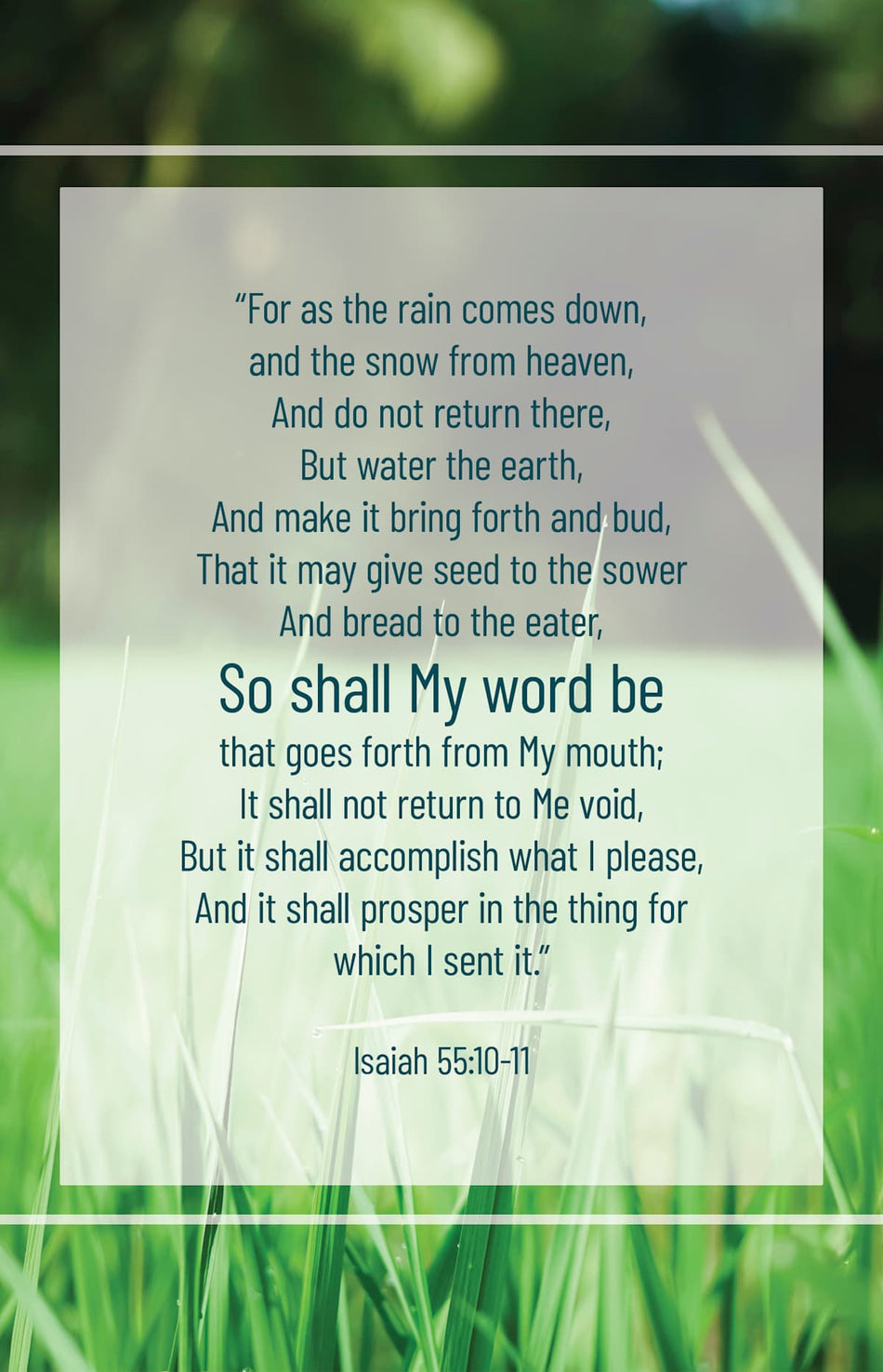 Revival Bulletin: My Word (Package of 100): Isaiah 55:10-11 (NKJV) by Broadman and Holman