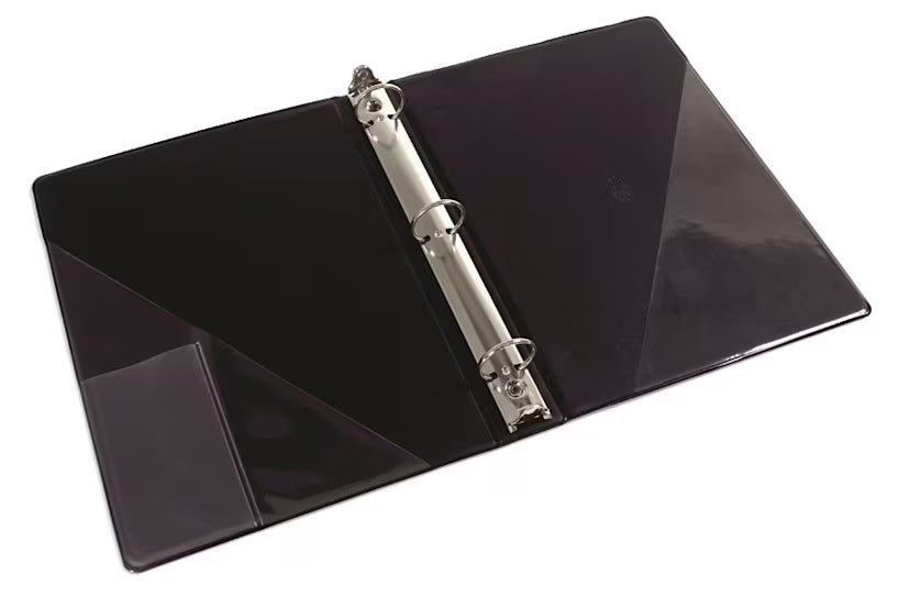 Anthem 3-Ring Binder - Black Vinyl Over Board: Hand Strap Included