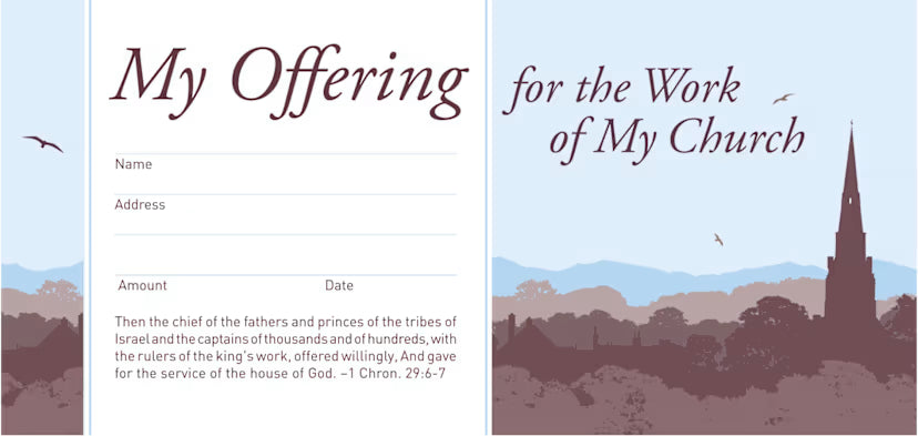 Envelope: My Offering for the Work of My Church (Box of 52): 1 Chronicles 29:6-7 (KJV)