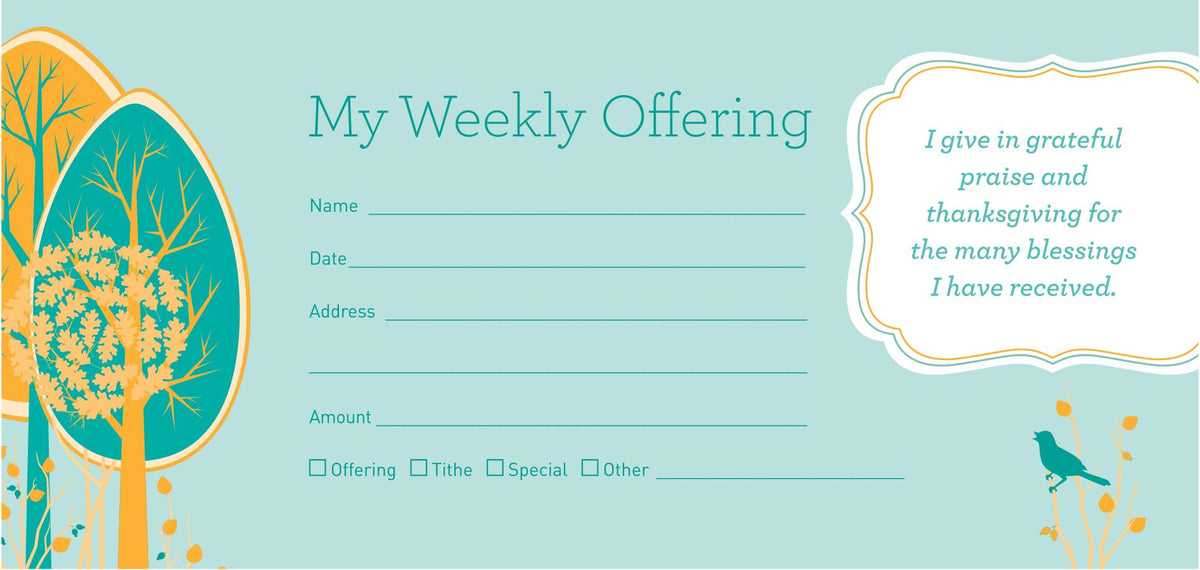 Envelope: My Weekly Offering (Box of 52): I Give in Grateful Parise and Thanksgiving... by Broadman and Holman