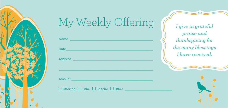 Envelope: My Weekly Offering (Box of 52): I Give in Grateful Parise and Thanksgiving... by Broadman and Holman