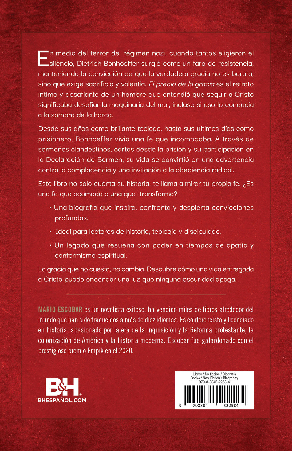 El precio de la gracia: La historia de Dietrich Bonhoeffer y su lucha contra el mal by Broadman and Holman, product view 2