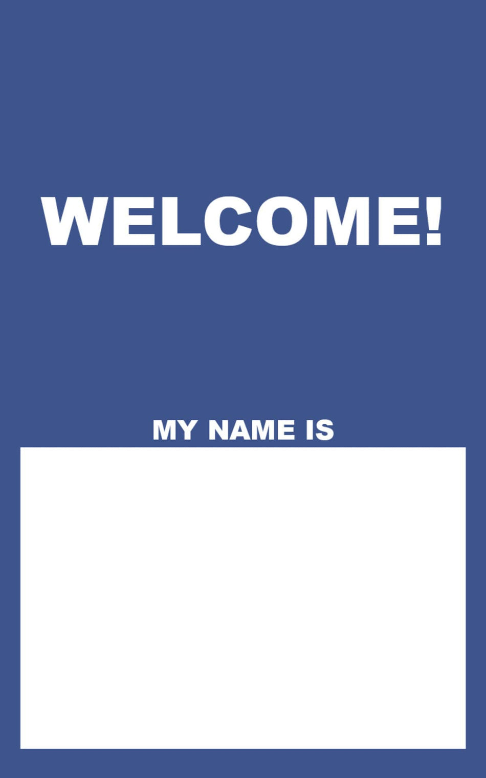 Name Tags: Welcome! - Blue (Package of 50): My Name Is (Pack of 50) by Broadman and Holman
