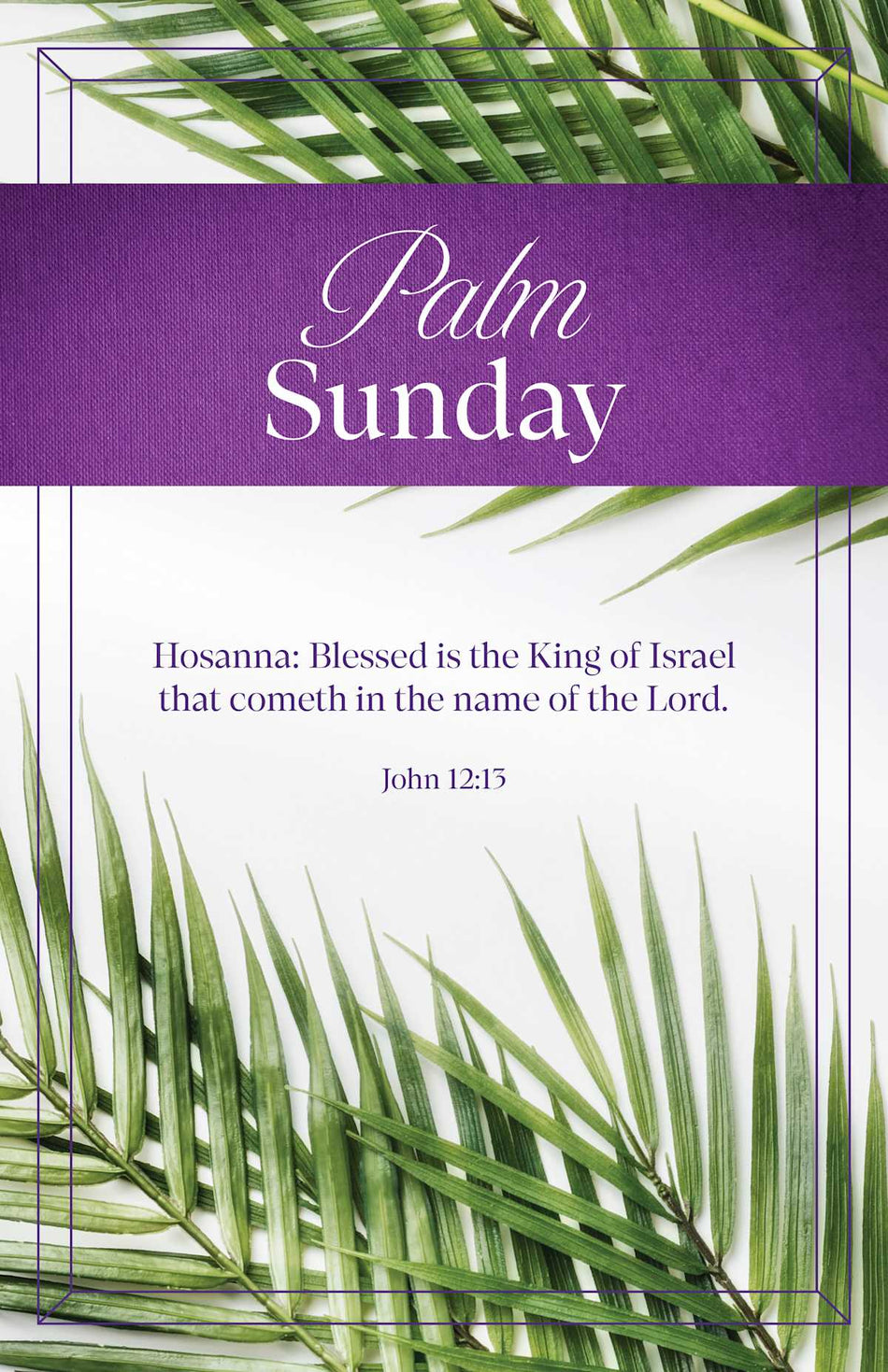 Palm Sunday Bulletin: Took Branches (Package of 100): John 12:12-13 (KJV) by Broadman and Holman