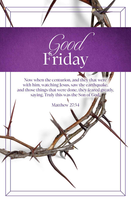 Good Friday Bulletin: Watching Jesus (Package of 100): Matthew 27:54 (KJV) by Broadman and Holman