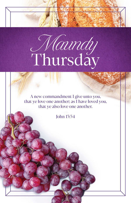 Maundy Thursday Bulletin: As I Have (Package of 100): John 13:34 (KJV) by Broadman and Holman