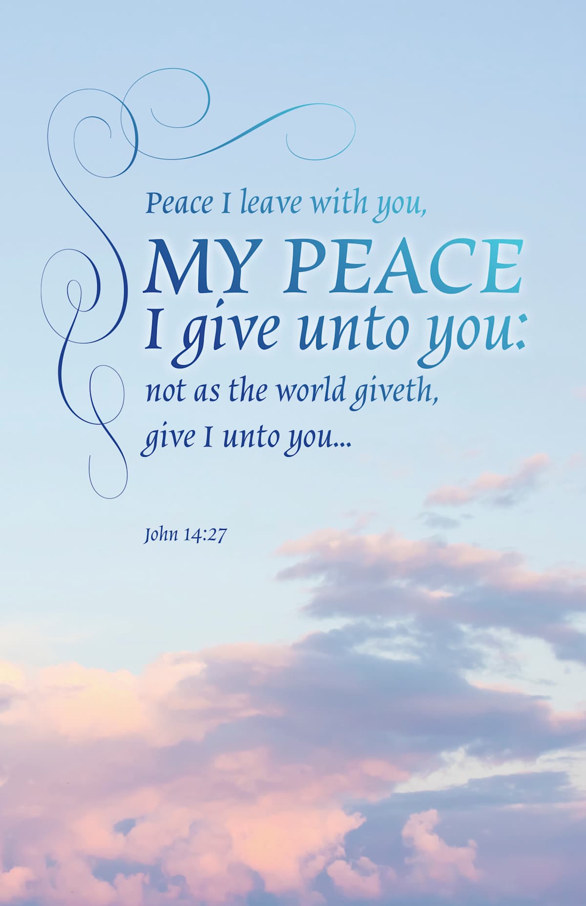 Funeral Bulletin: My Peace (Package of 100): John 14:27 (KJV) by Broadman and Holman