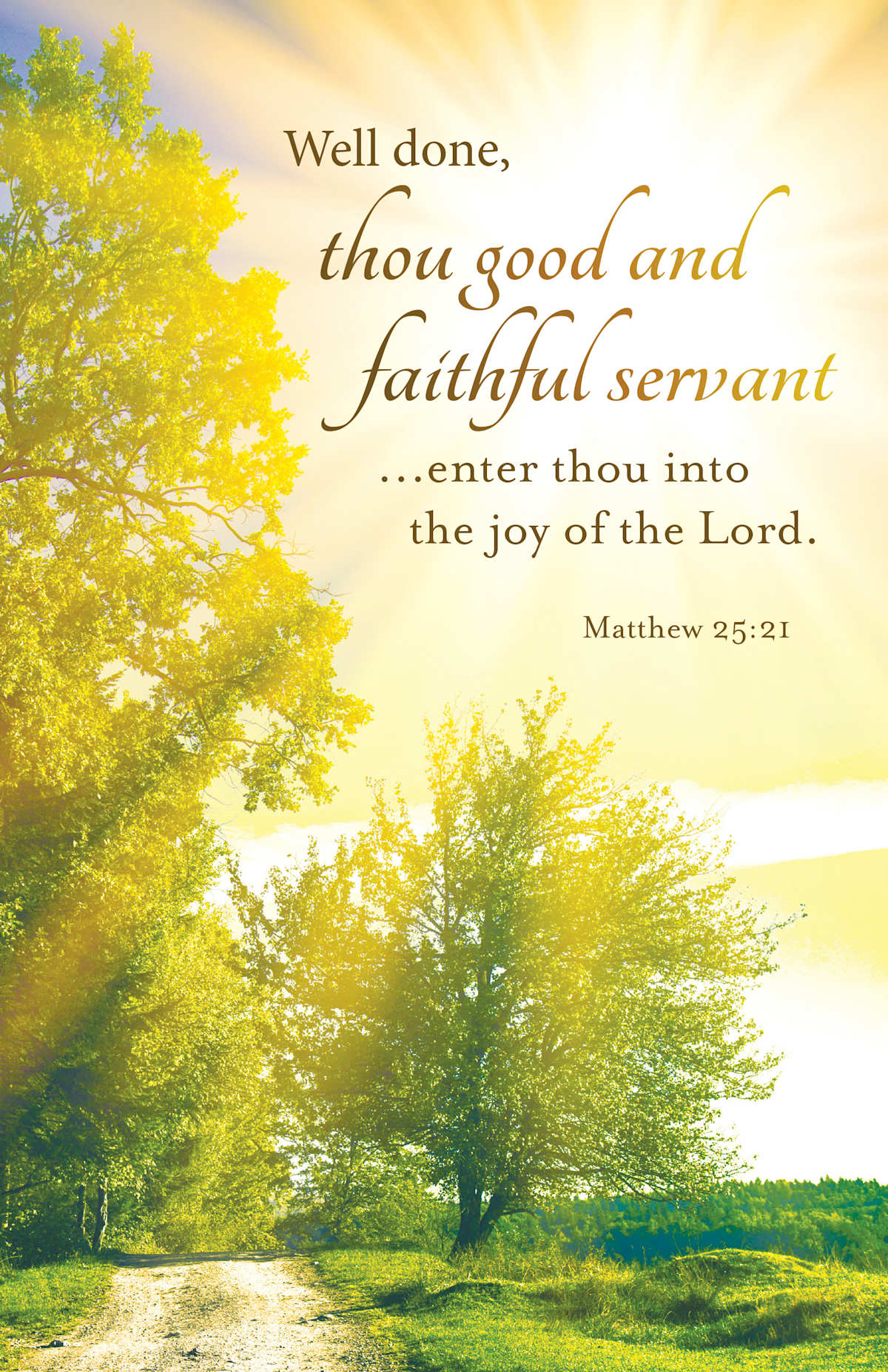 Funeral Bulletin: Well Done (Package of 100): Matthew 25:21 (KJV) by Broadman and Holman