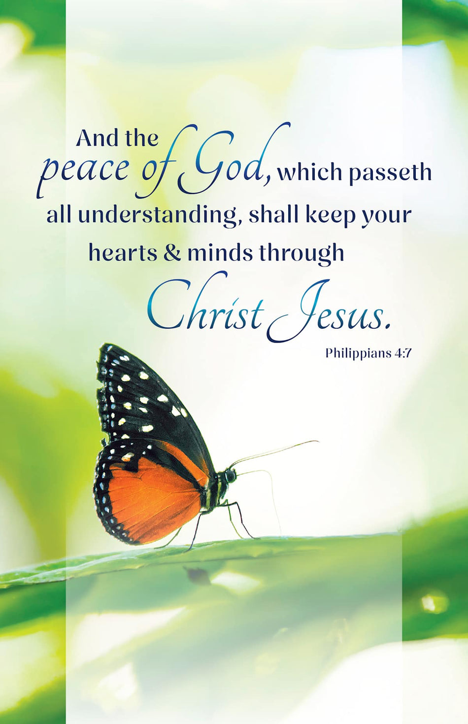 Funeral Bulletin: And the Peace (Package of 100): Philippians 4:7 (KJV) by Broadman and Holman