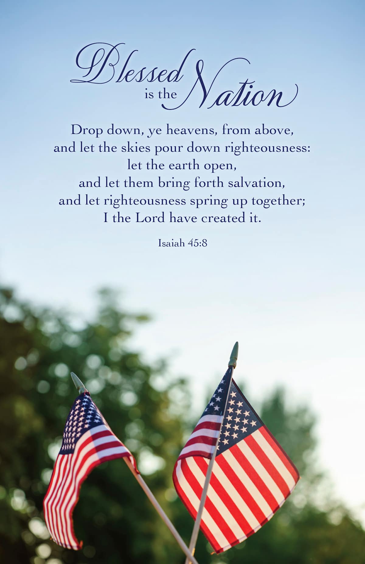 Patriotic Bulletin: Created It (Package of 100): Isaiah 45:8 (KJV) by Broadman and Holman